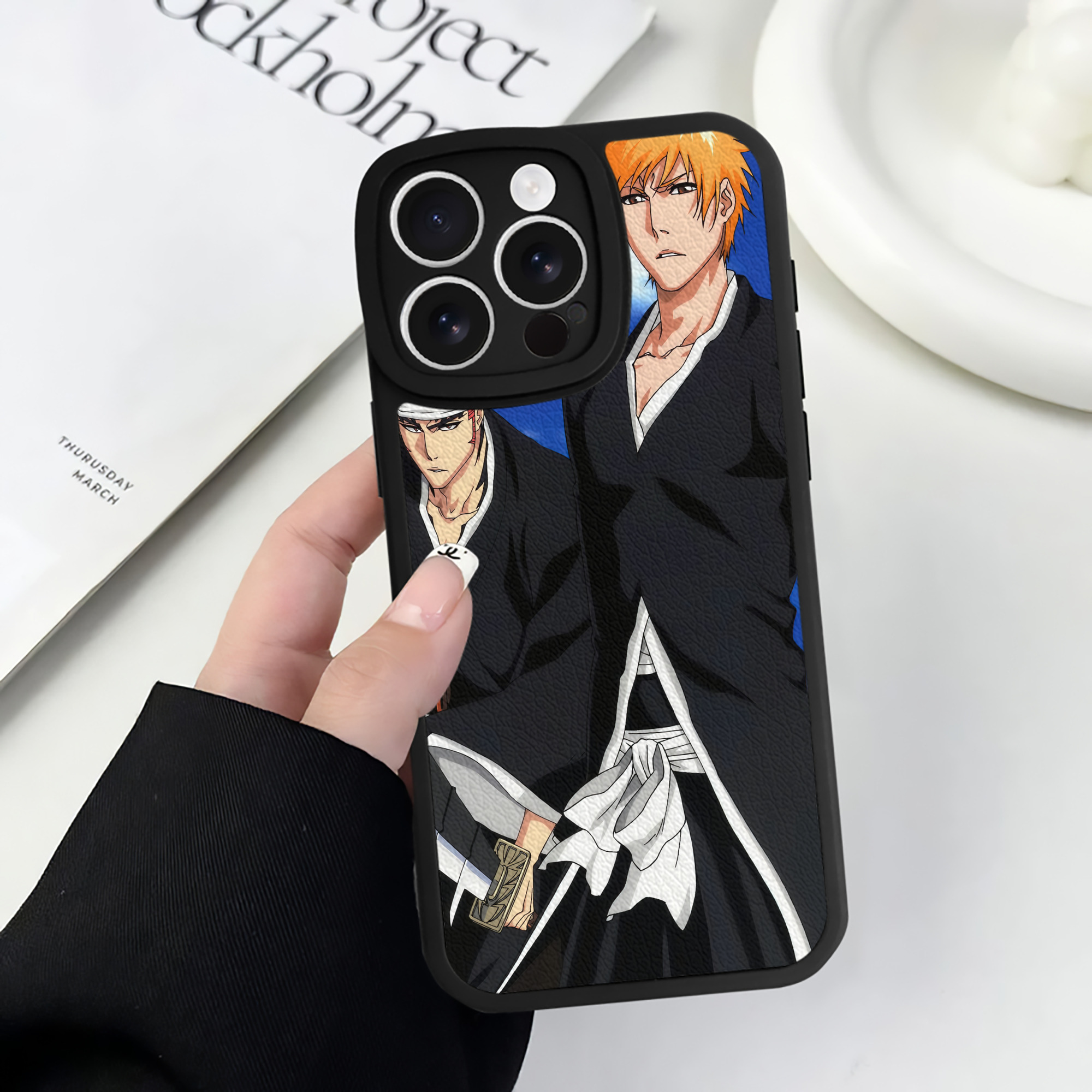 （画像用） ブリーチ BLEACH 【iPhone 16シリーズ対応】シリコンスマホケース（レザー調） 材質：シリコン